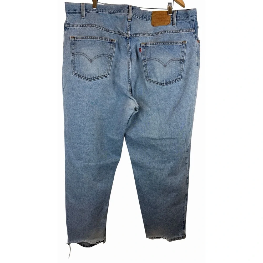 Levis 560 Loose Fit Tapered Leg Vintage‎ Denim Faded Jeans 46X30 Y2K Distressed